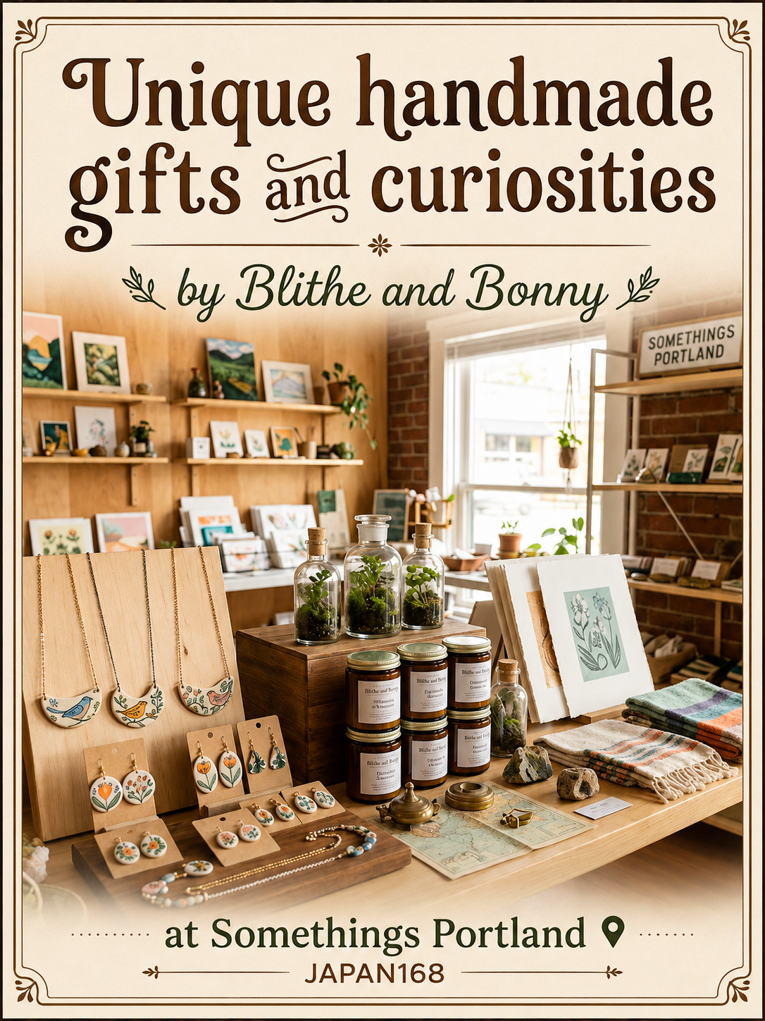 Unique handmade gifts and curiosities by Blithe and Bonny at Somethings Portland MEKAR11